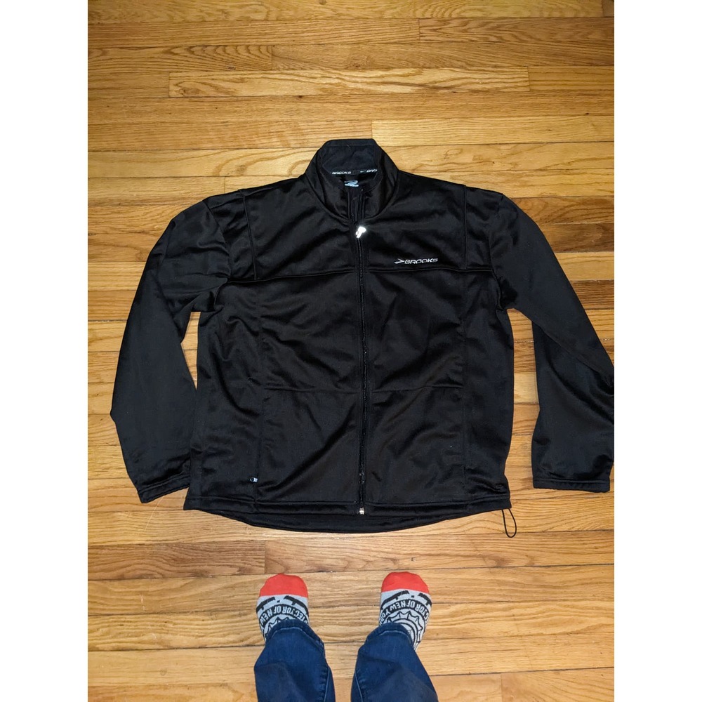 Brooks large full zip fleece lined jacket